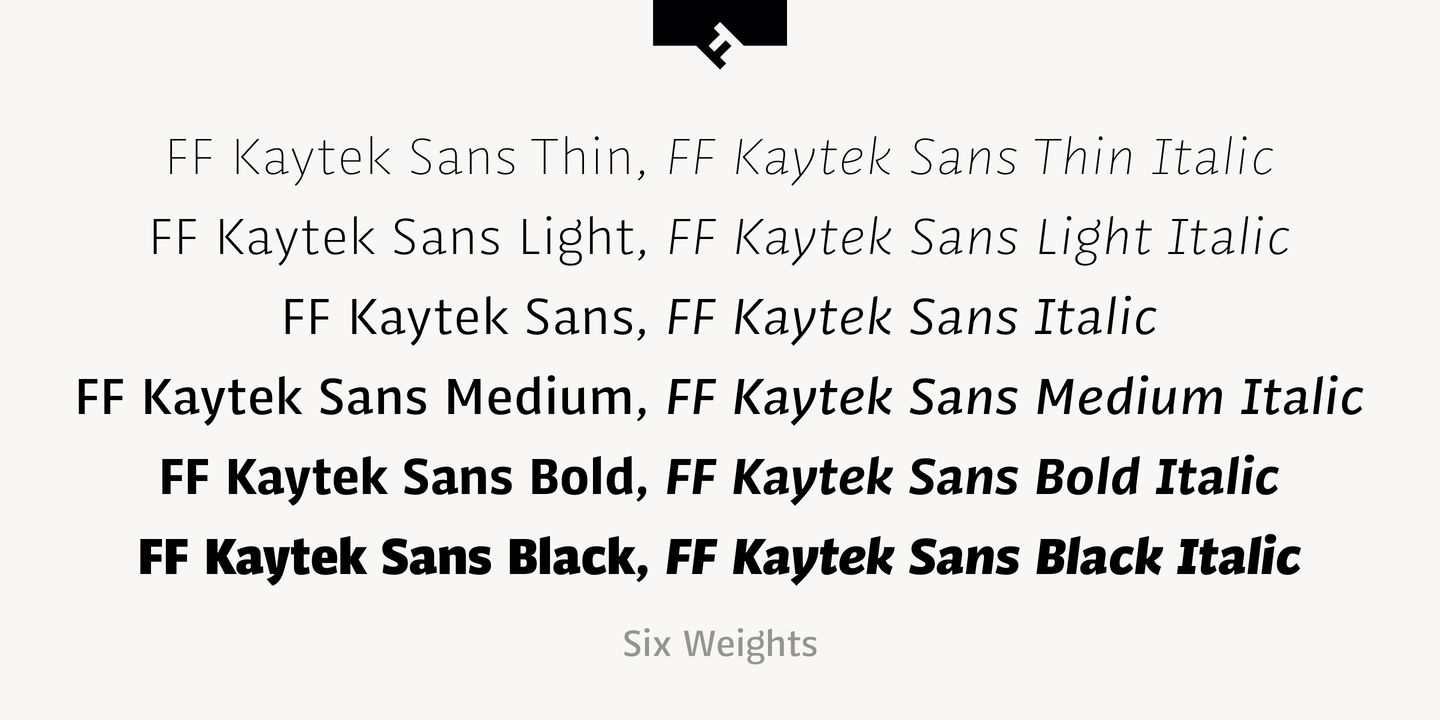 Przykład czcionki FF Kaytek Sans Regular